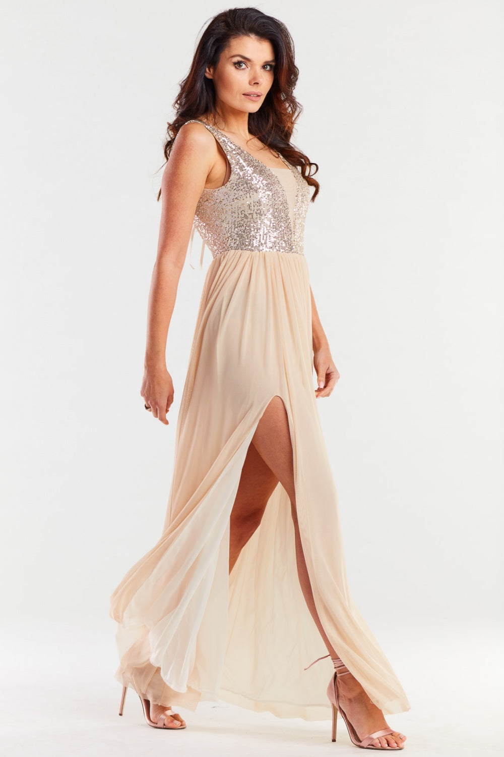 Robe femme awama Longue Longue — beige