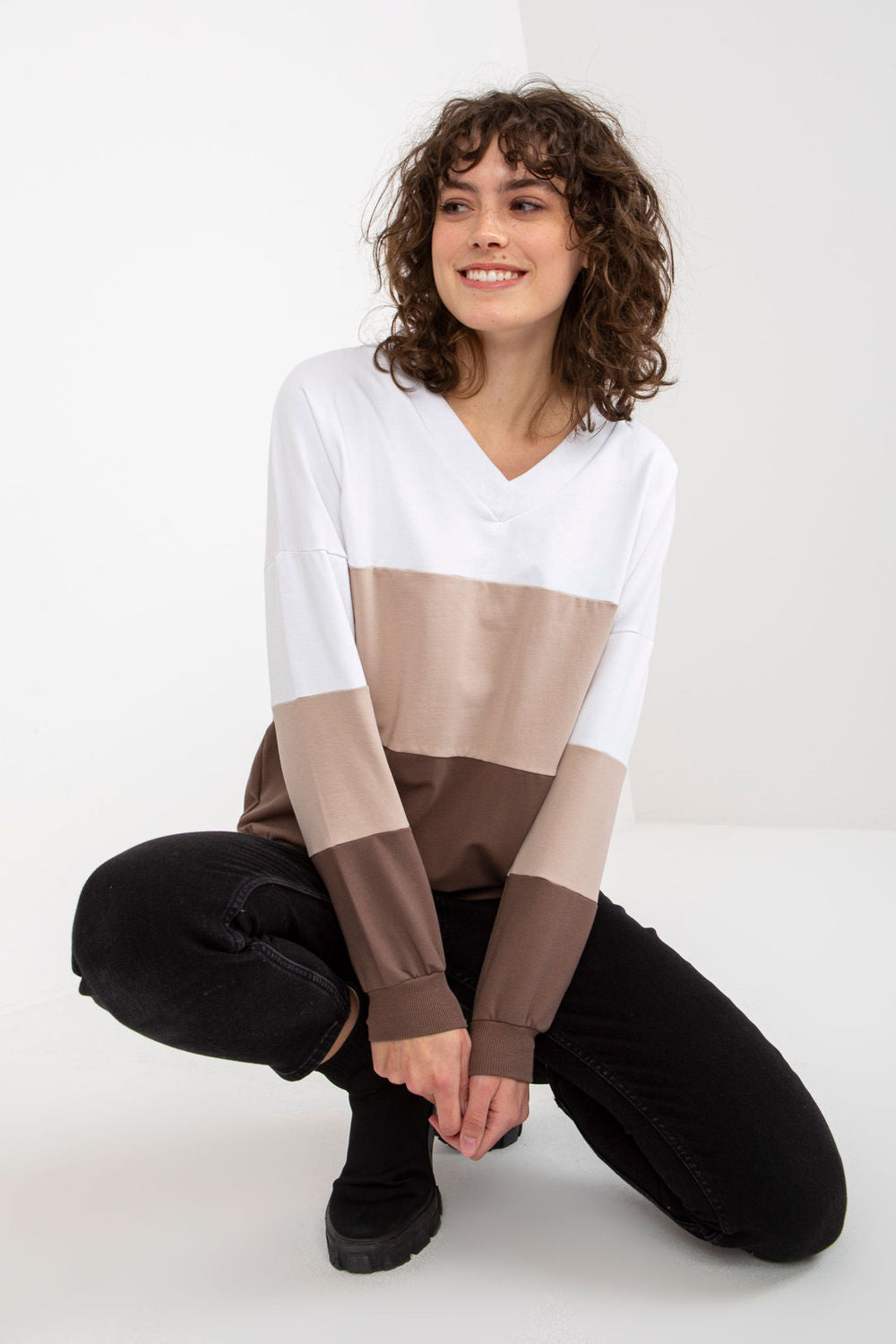 T-shirt femme Rue Paris Sweatshirt Sweatshirt — brun