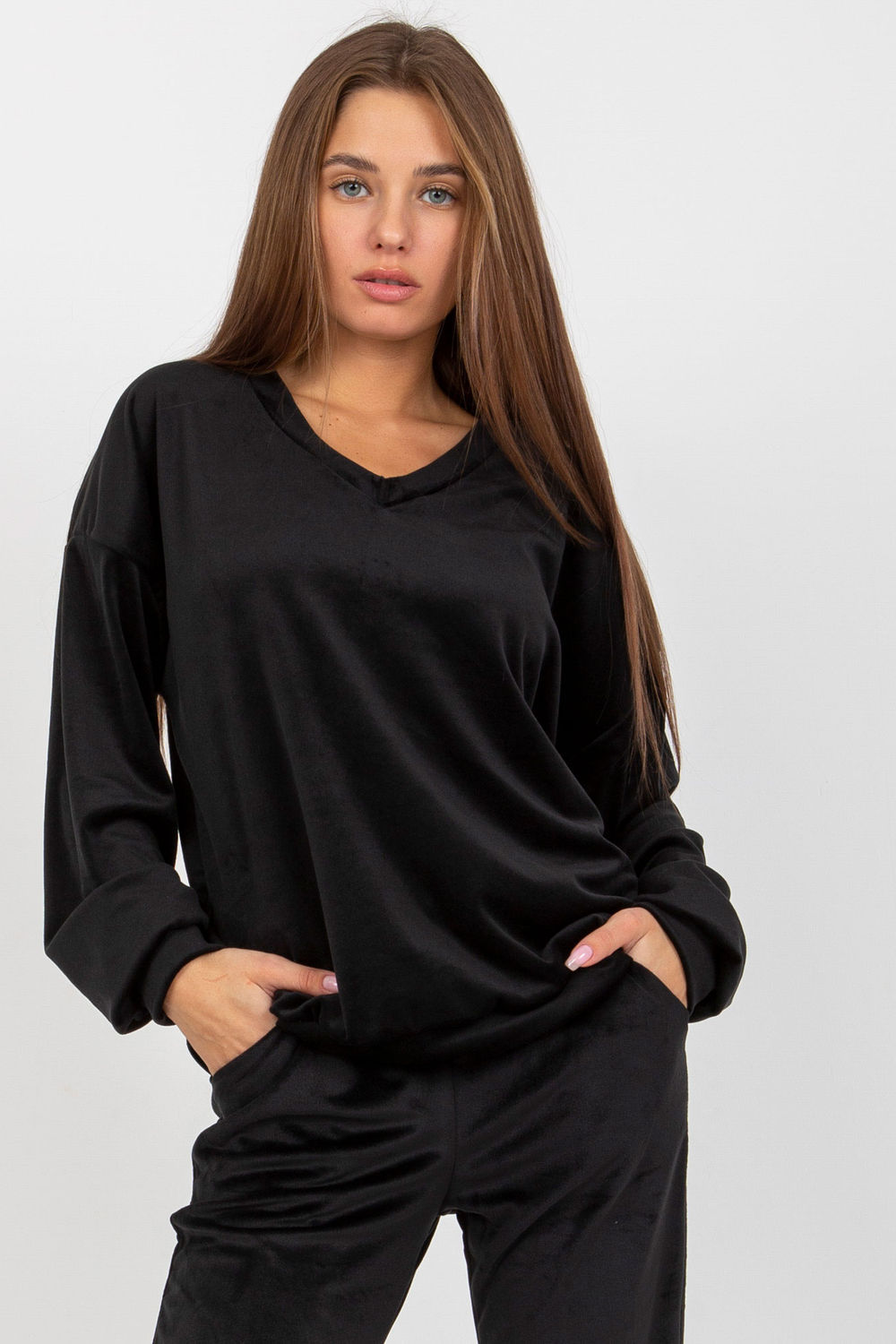 T-shirt femme Rue Paris Sweatshirt Sweatshirt — noir