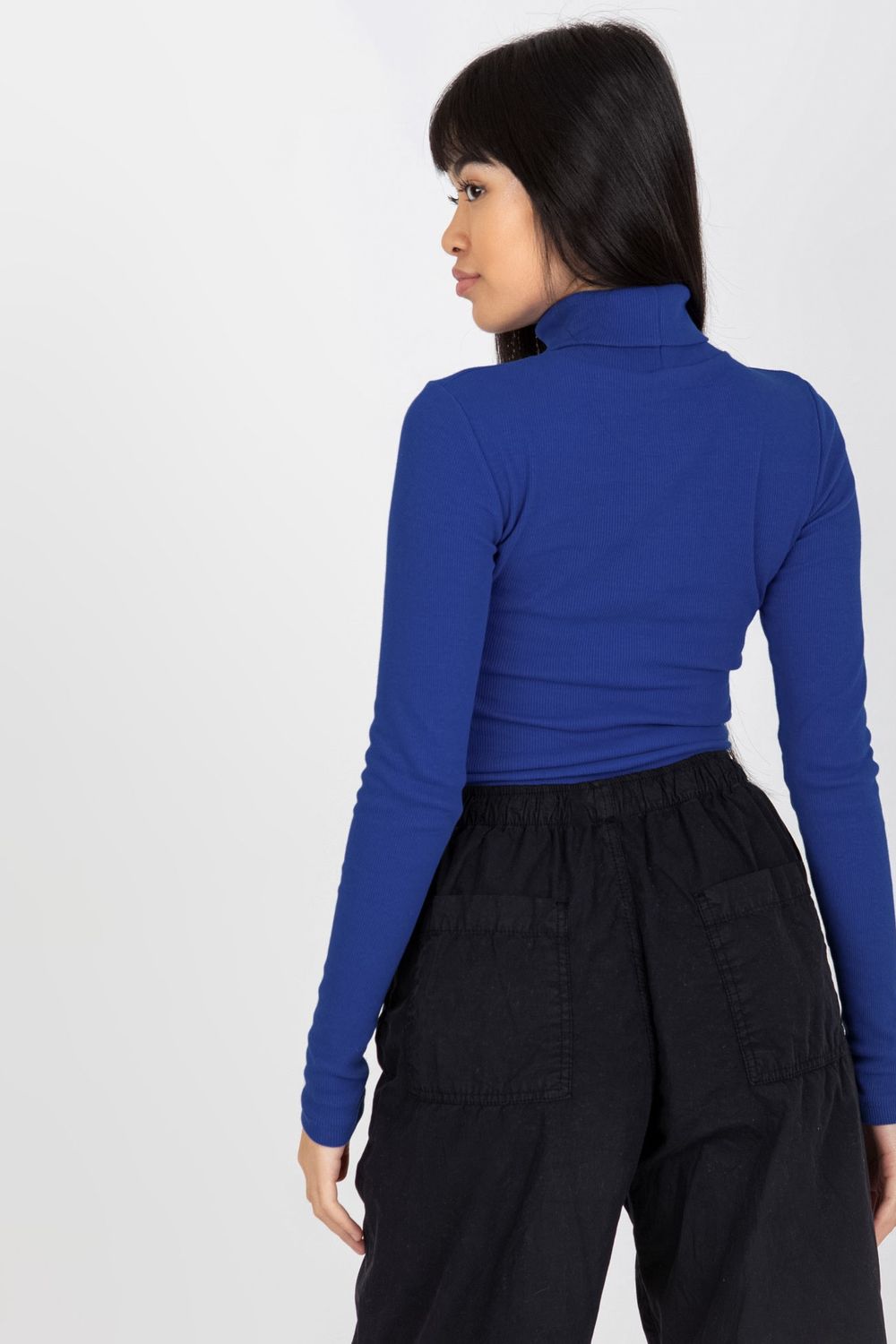 Pull femme Rue Paris Col Roulé Col — bleu