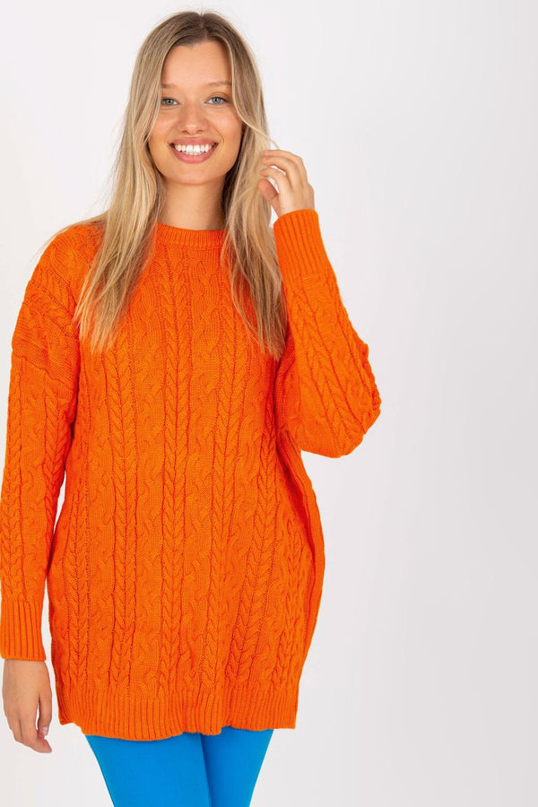 Pull femme Rue Paris Chandail Long Chandail — orange
