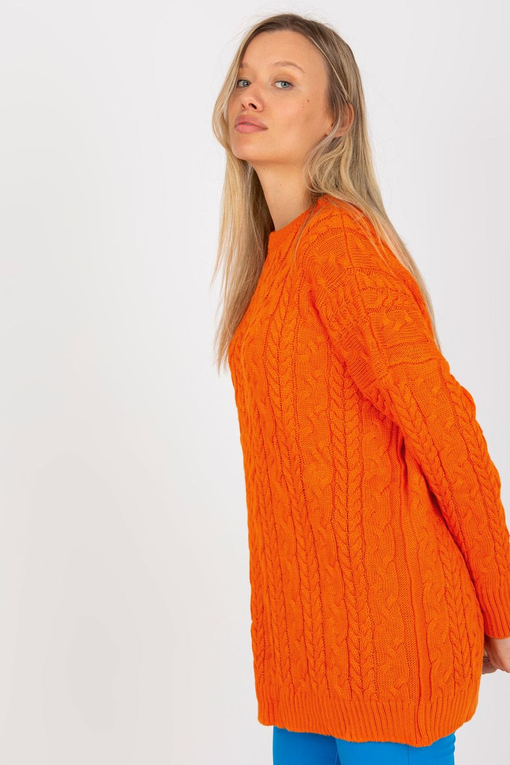 Pull femme Rue Paris Chandail Long Chandail — orange