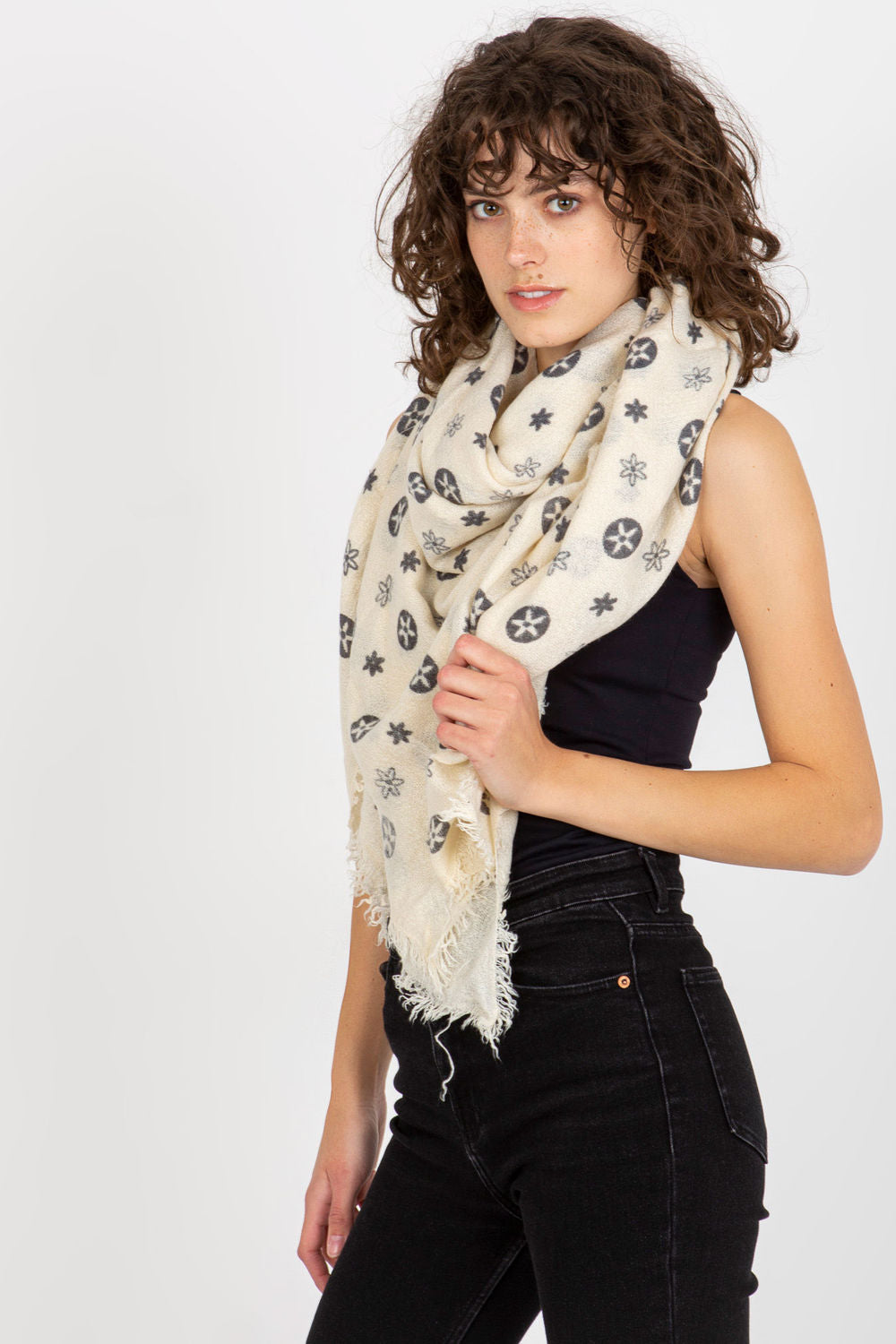 Foulard femme AT — beige