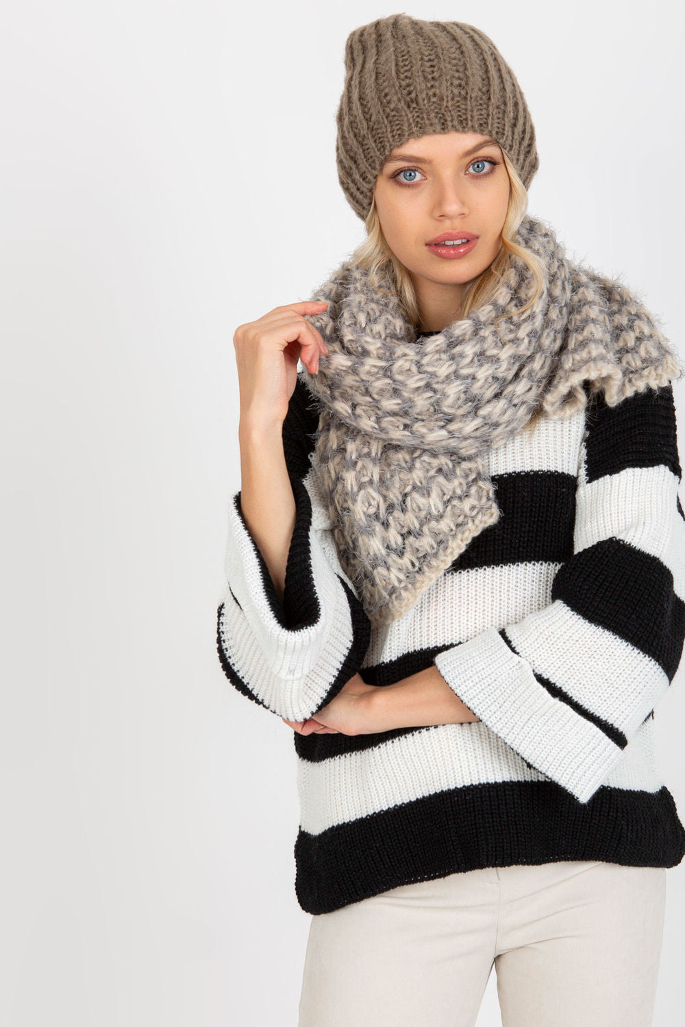 Châle femme AT — beige