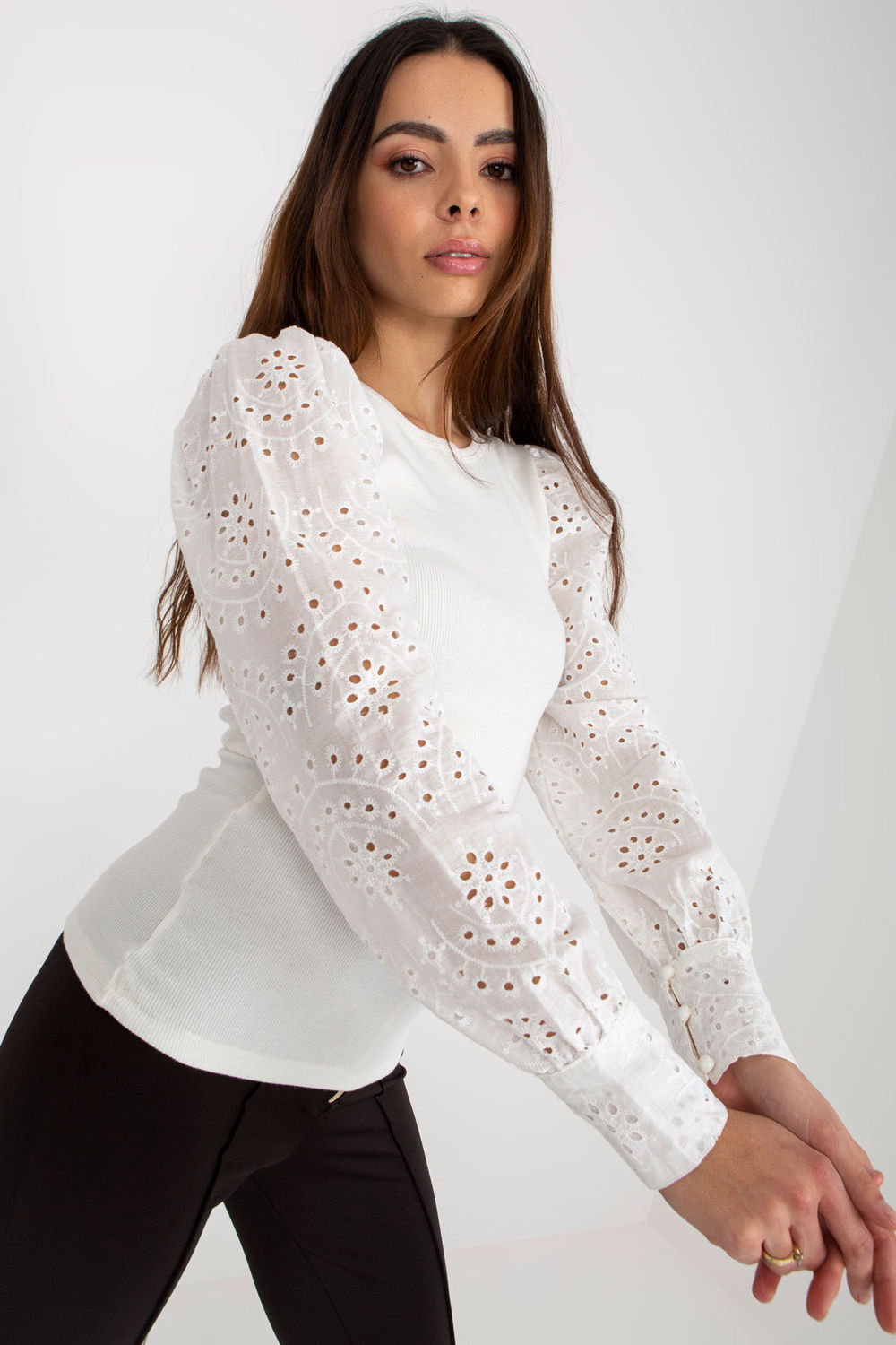 Blouse femme Och Bella Chemisier Chemisier — blanc