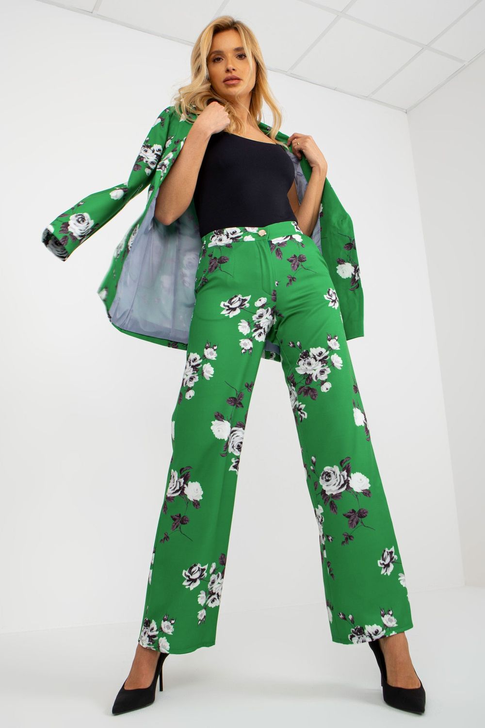 Chaussures à talons femme Lakerta Pantalon Pantalon — vert