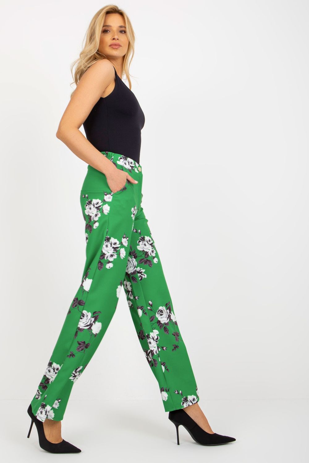 Chaussures à talons femme Lakerta Pantalon Pantalon — vert