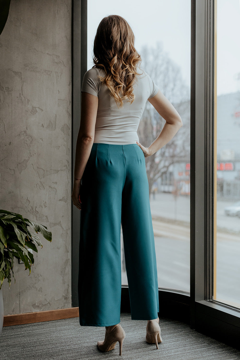 Chaussures à talons femme Tessita Pantalon Pantalon — vert