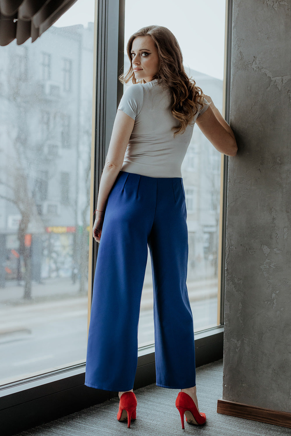 Chaussures à talons femme Tessita Pantalon Pantalon — bleu marine