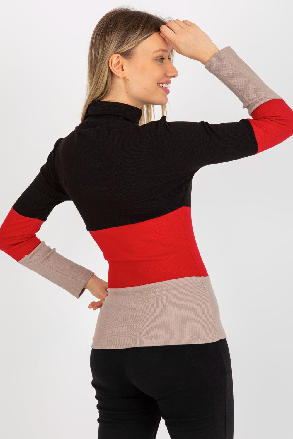 Pull femme Relevance Col Roulé Col — beige