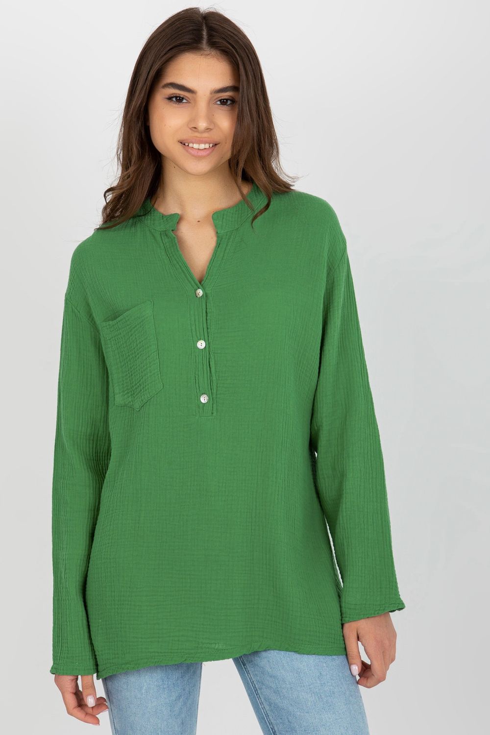 Blouse femme Och Bella Chemisier Chemisier — vert