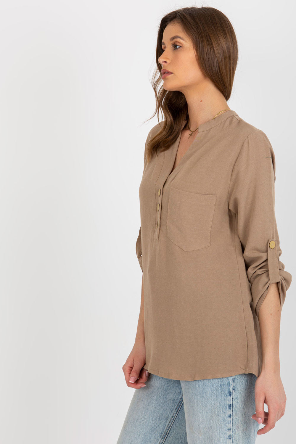 Blouse femme Rue Paris Chemisier Chemisier — beige