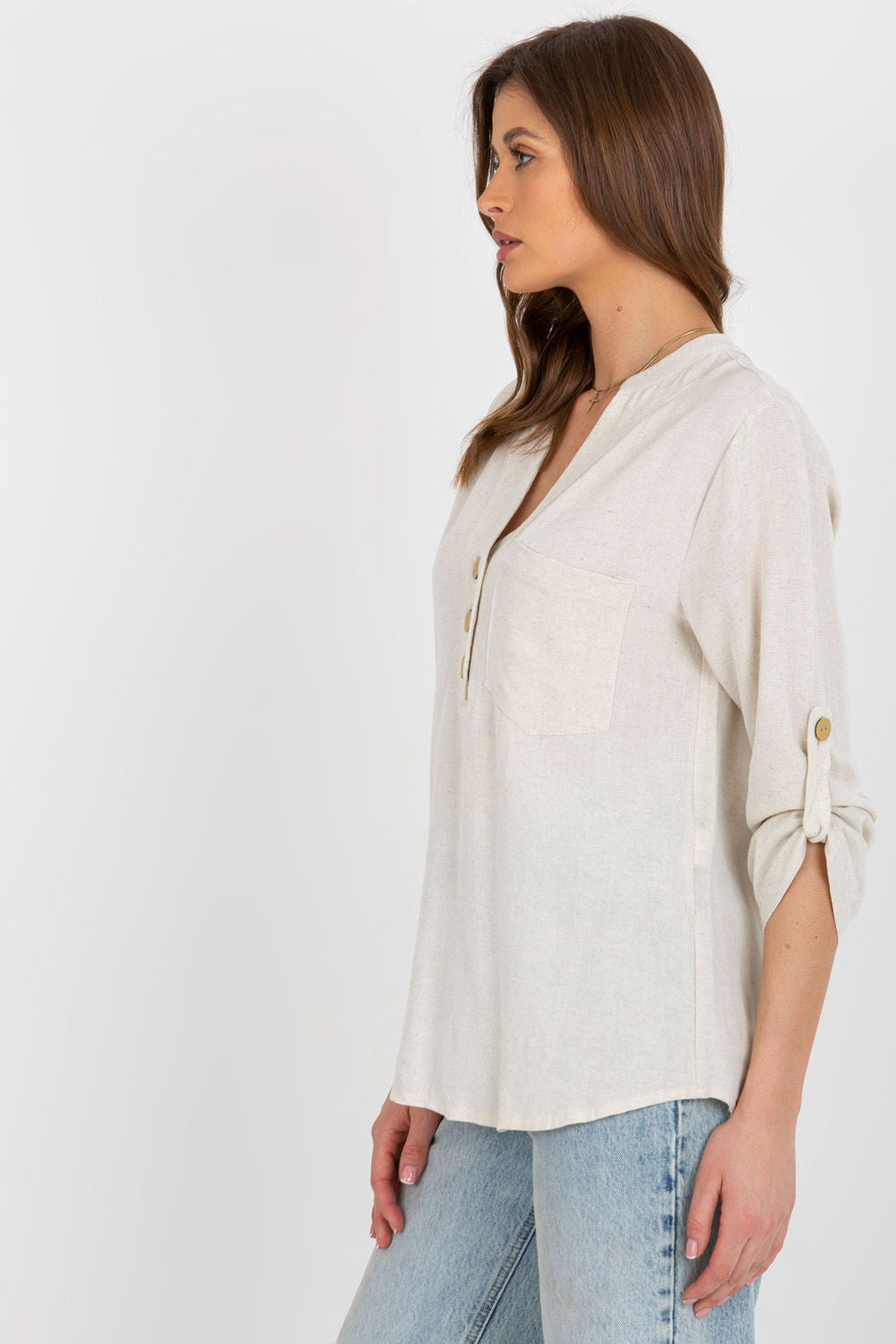 Blouse femme Rue Paris Chemisier Chemisier — beige