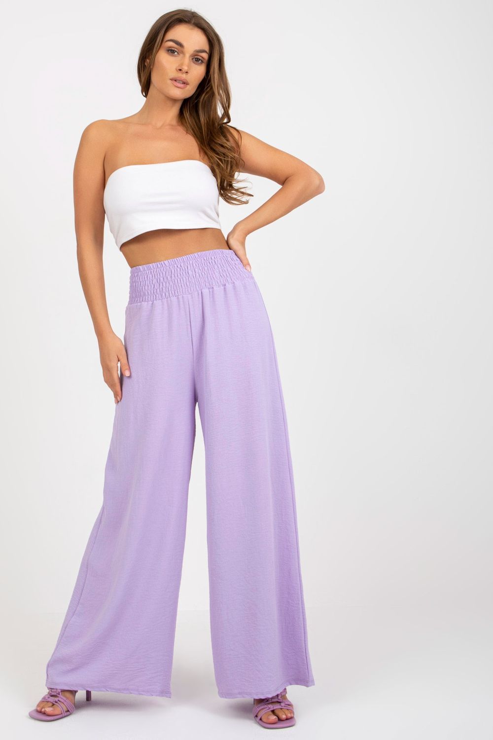 Chaussures à talons femme Italy Moda Pantalon Pantalon — violet