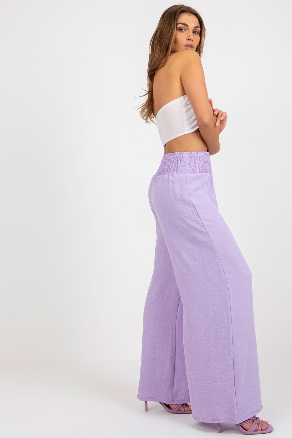 Chaussures à talons femme Italy Moda Pantalon Pantalon — violet