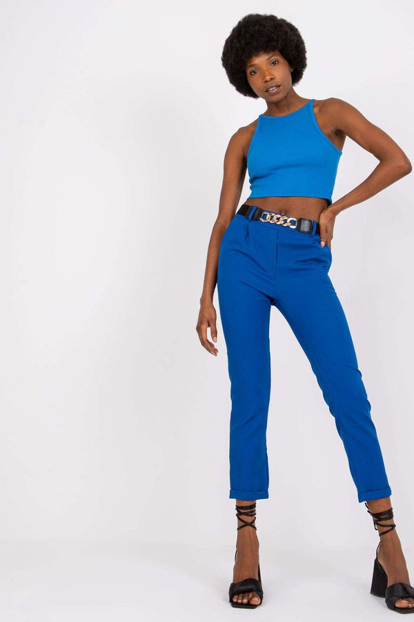 Chaussures à talons femme Italy Moda Pantalon Pantalon — bleu