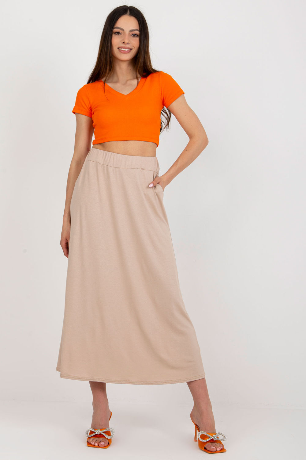Jupe femme Rue Paris Longue Longue — beige
