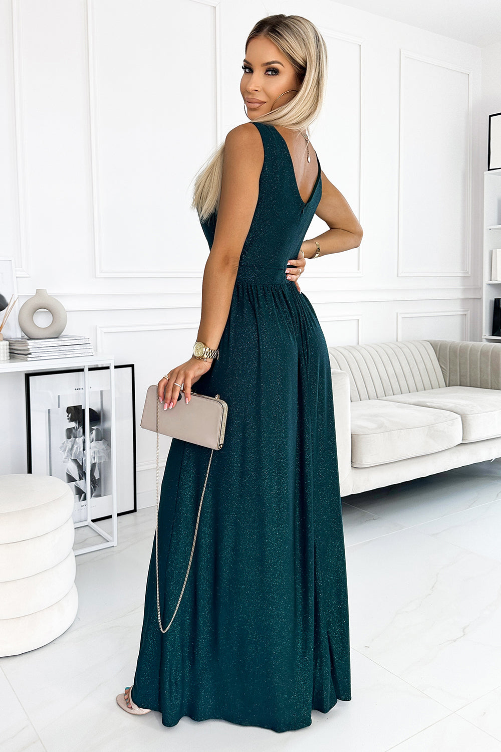 Robe femme Numoco Longue Longue — vert