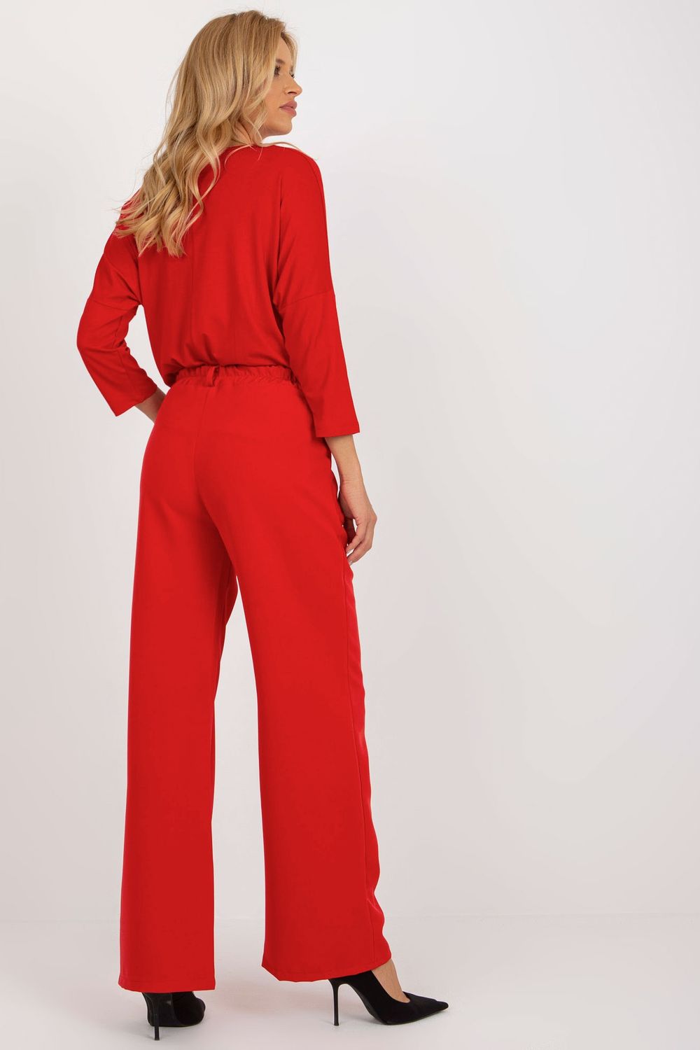 Chaussures à talons femme Italy Moda Pantalon Pantalon — rouge