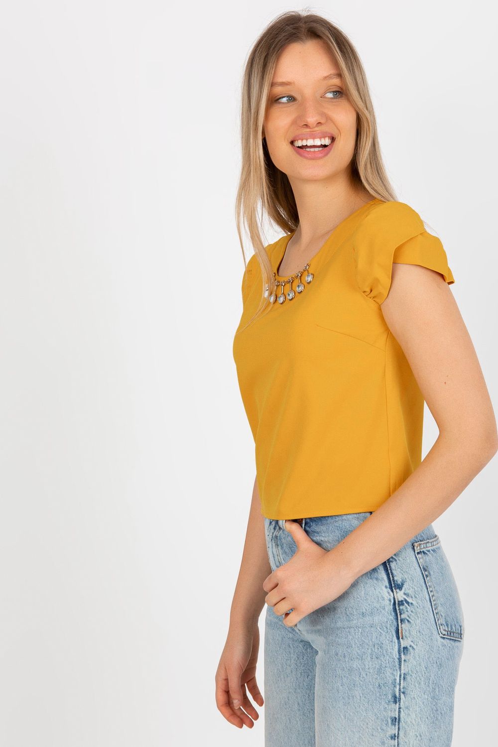 Blouse femme Lakerta Chemisier Chemisier — jaune