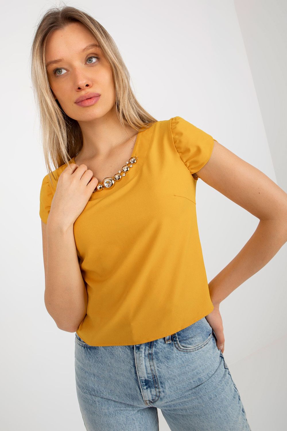Blouse femme Lakerta Chemisier Chemisier — jaune