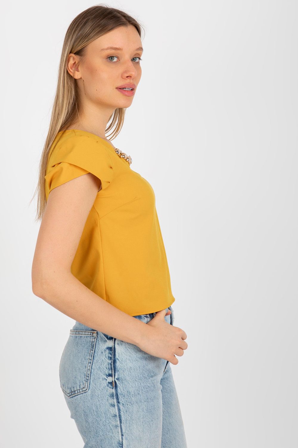 Blouse femme Lakerta Chemisier Chemisier — jaune