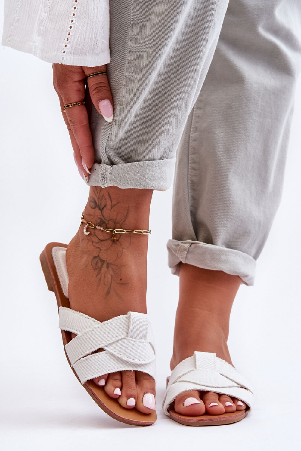 Sandales femme Step in style Clacquettes Clacquettes — blanc