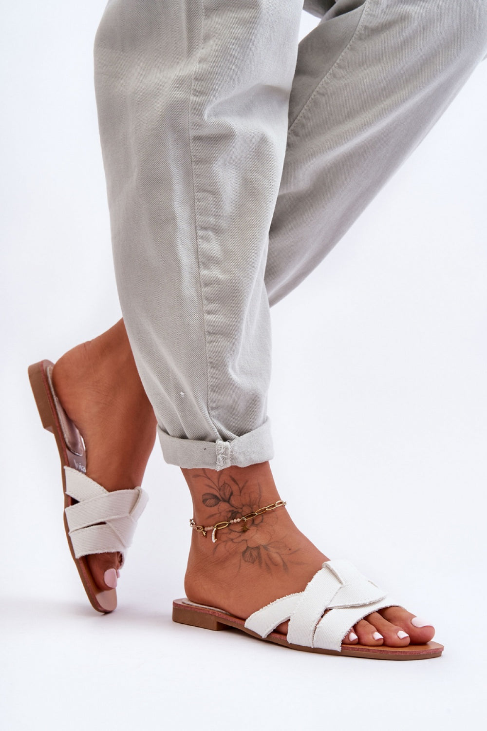 Sandales femme Step in style Clacquettes Clacquettes — blanc