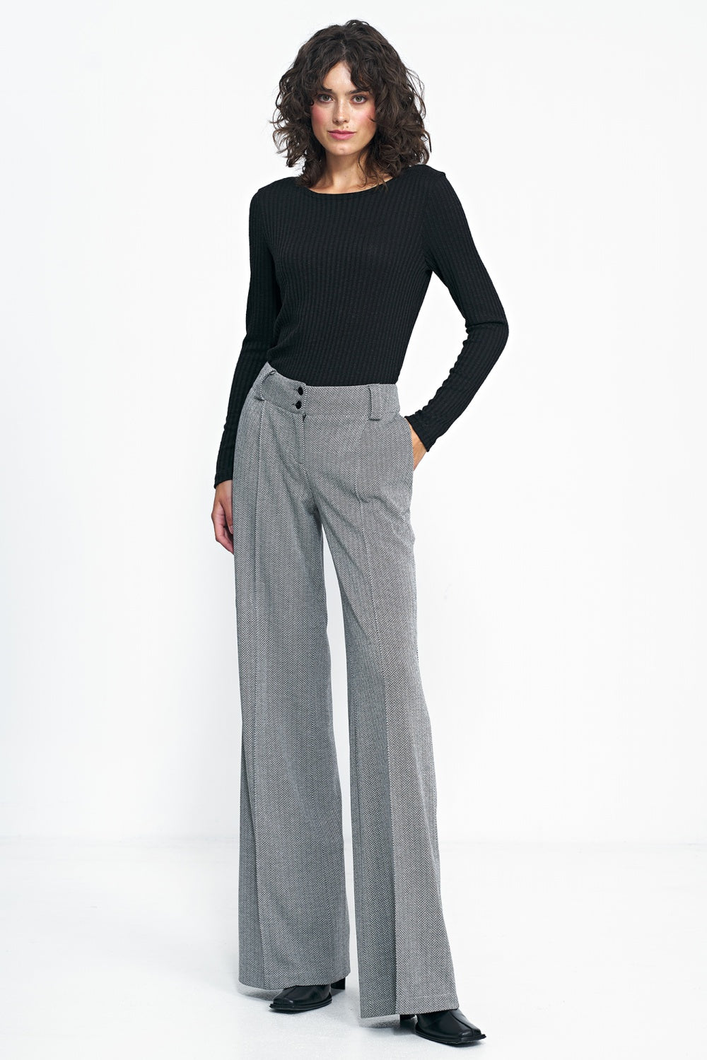 Chaussures à talons femme Nife Pantalon Long Pantalon — noir