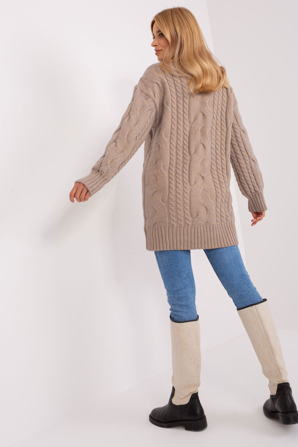 Pull femme AT Chandail Long Chandail — beige