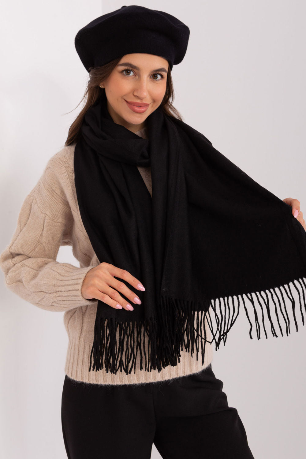 Châle femme AT — noir