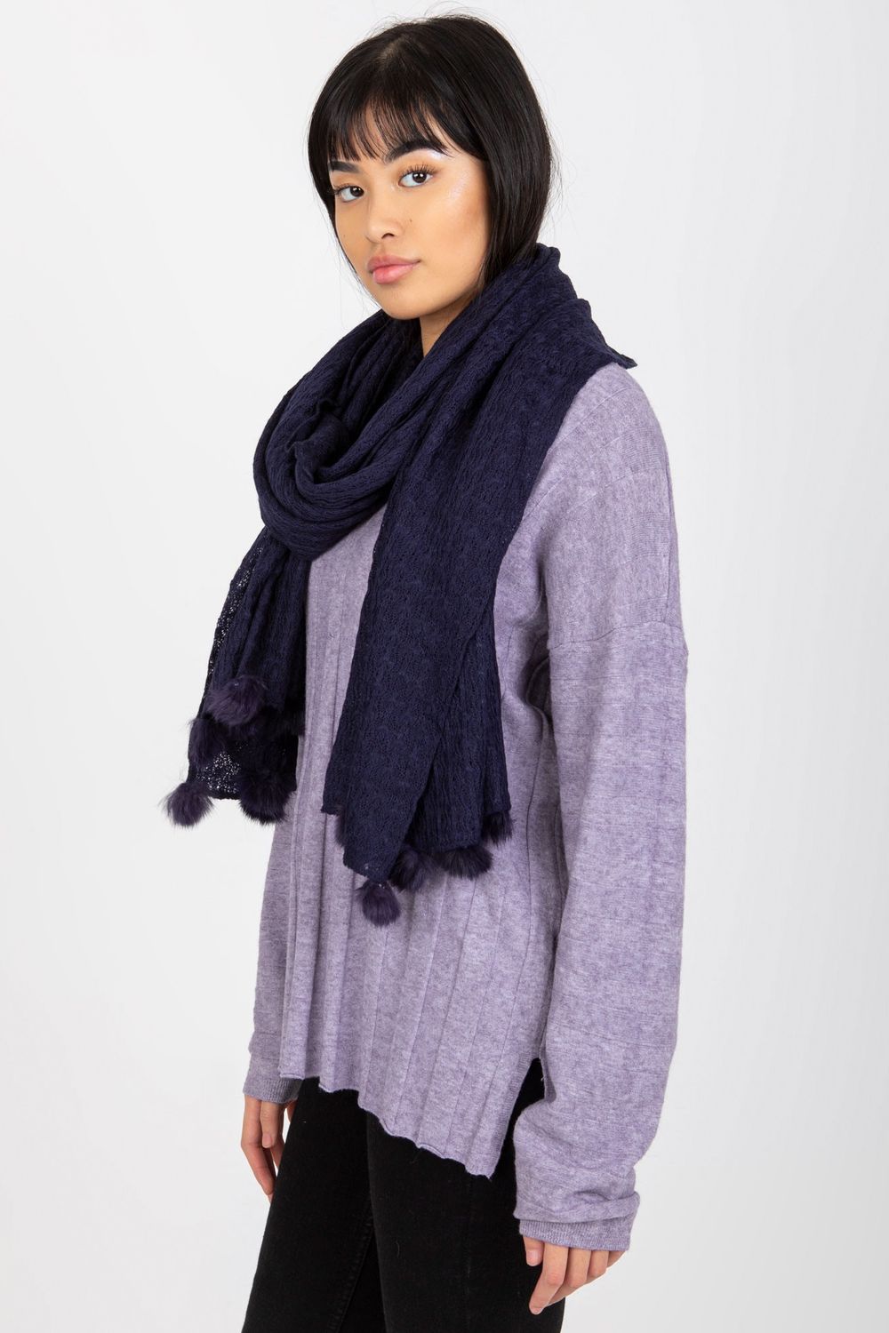 Châle femme AT — bleu marine