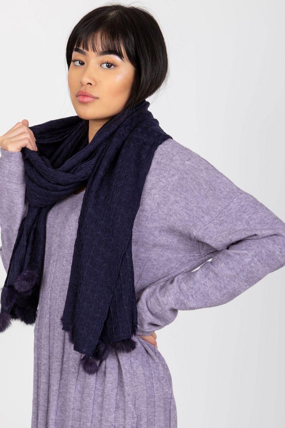 Châle femme AT — bleu marine