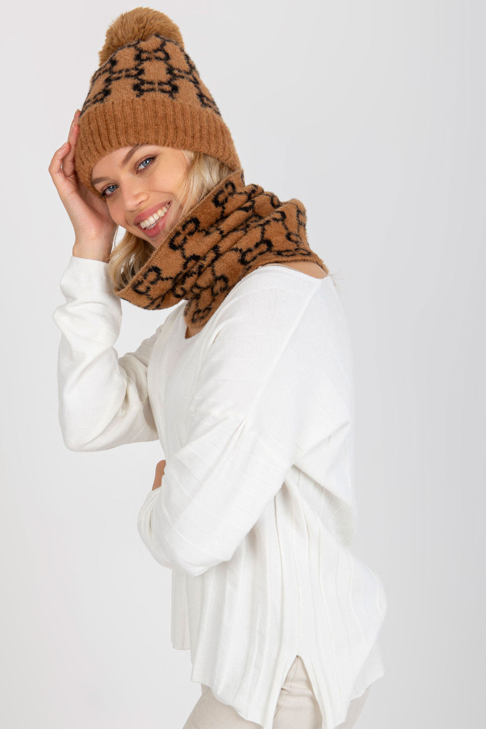 Bonnet femme AT — brun