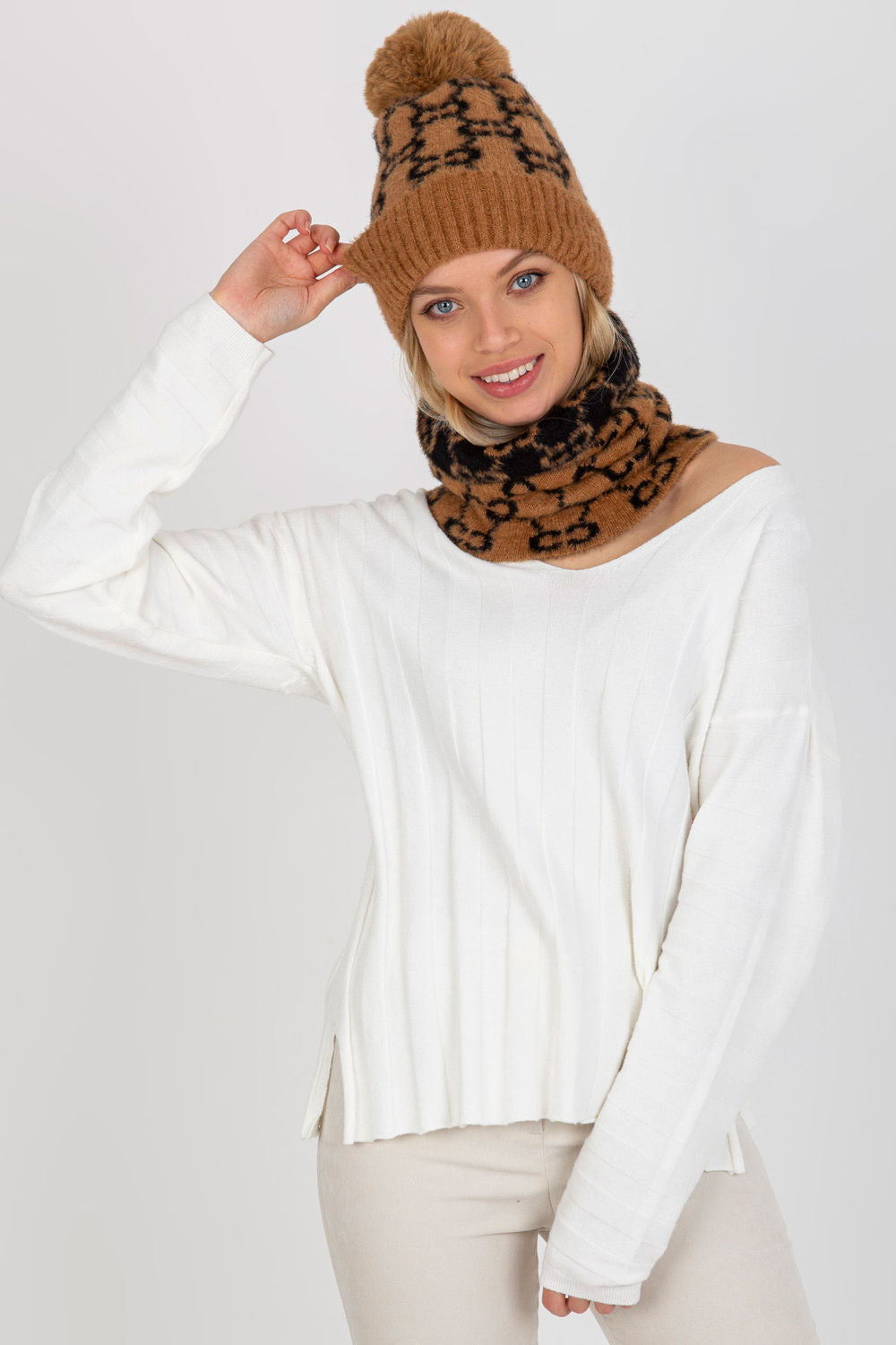 Bonnet femme AT — brun