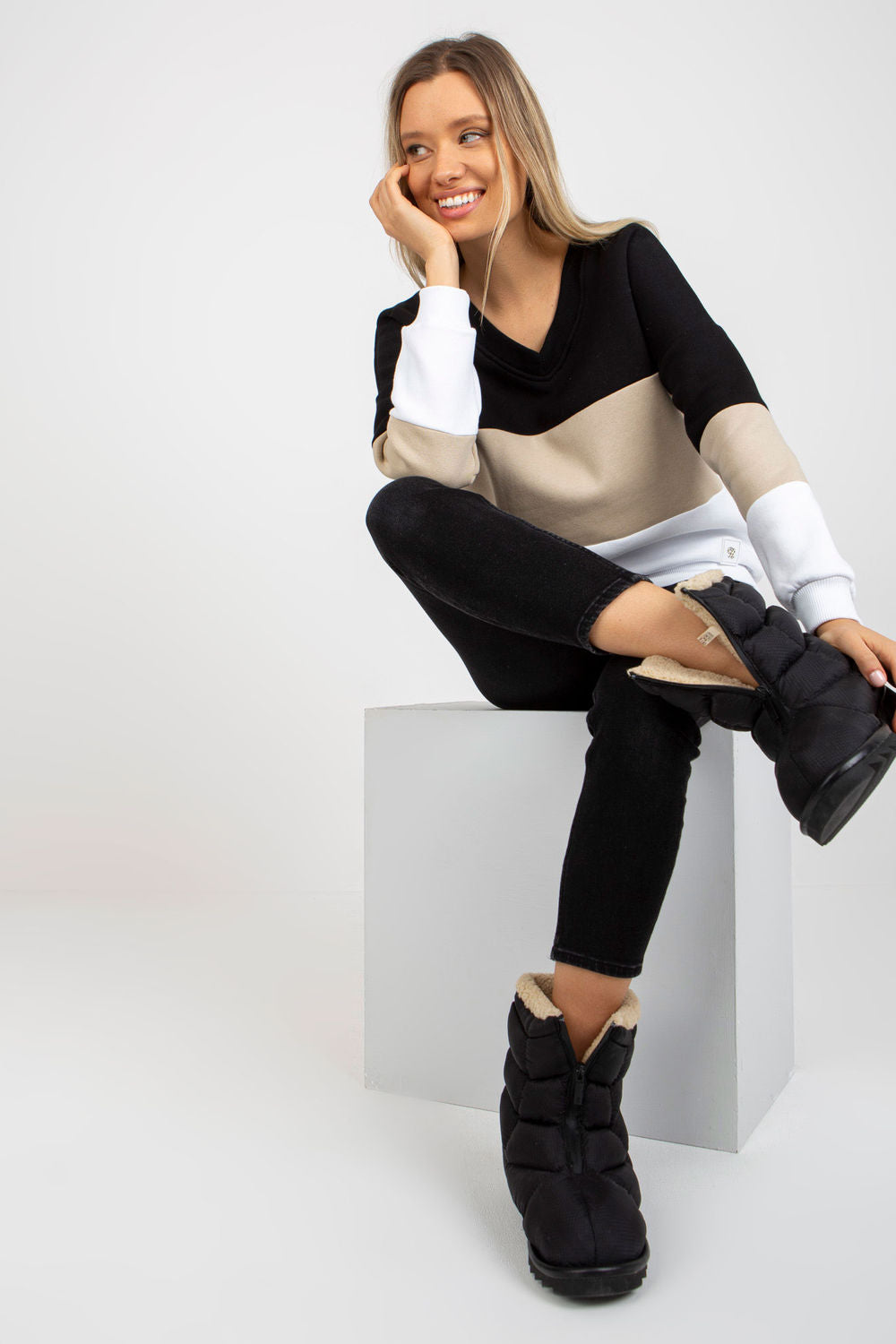 T-shirt femme Relevance Sweatshirt Sweatshirt — beige
