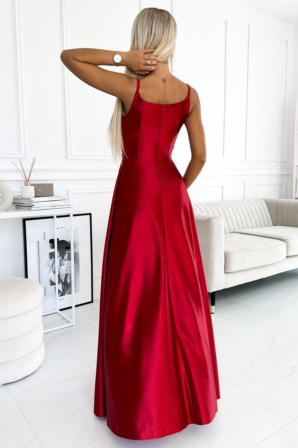 Robe femme Numoco Longue Longue — rouge