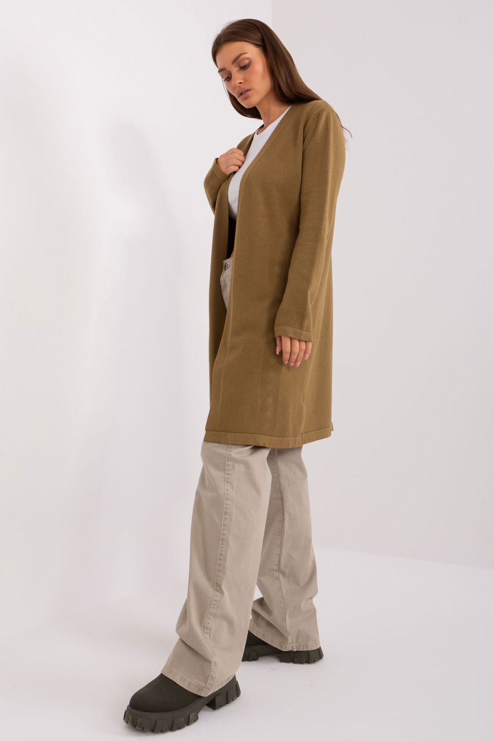 Cardigan femme AT — vert