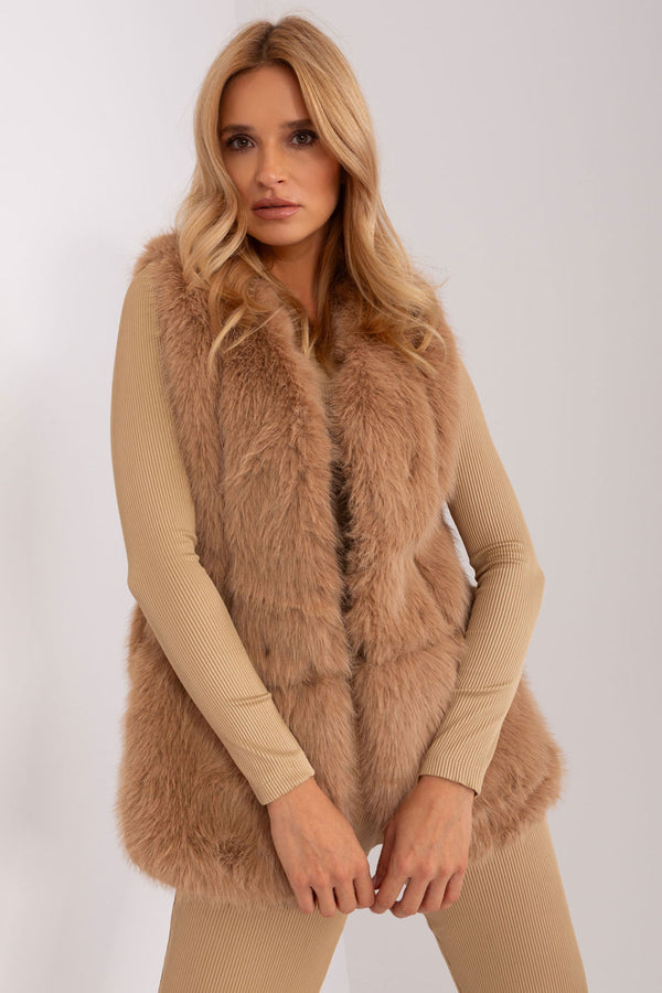 Gilet femme AT — brun