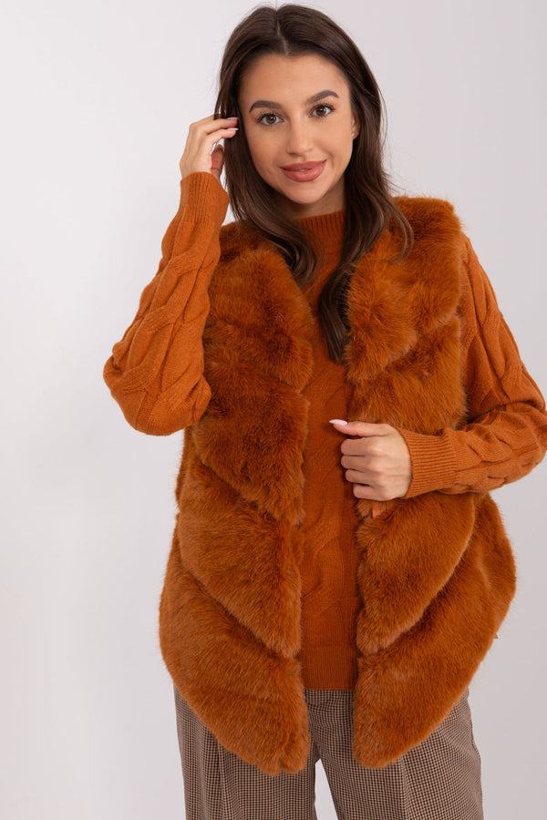 Gilet femme AT — brun