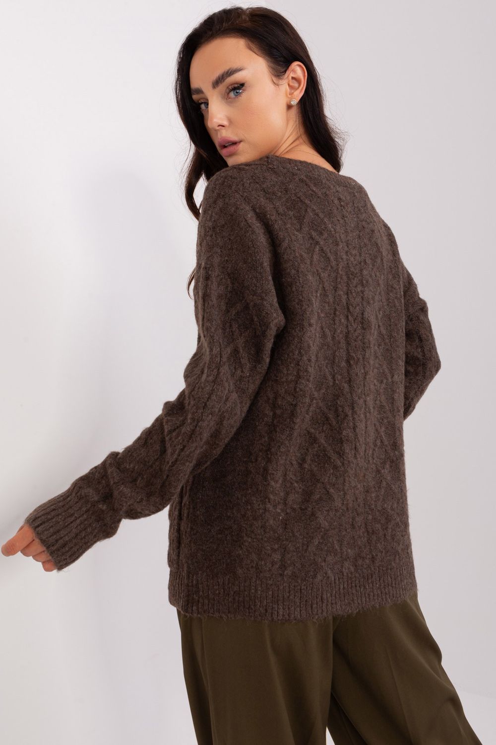 Cardigan femme AT — brun