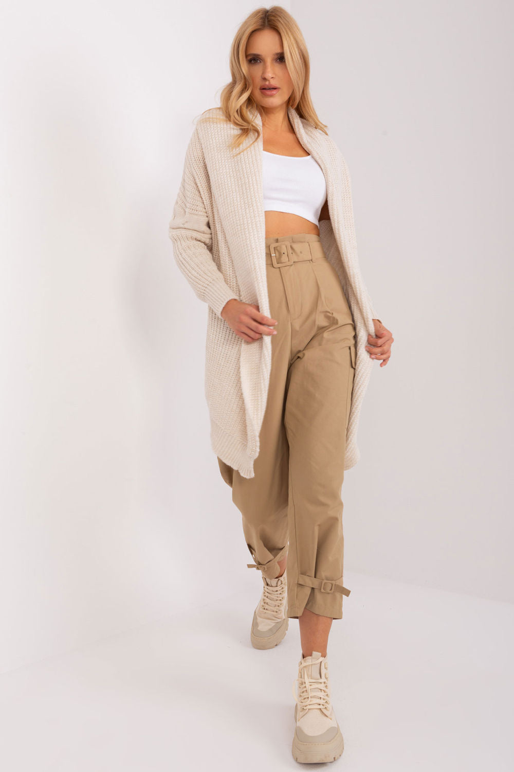 Cardigan femme Och Bella — beige