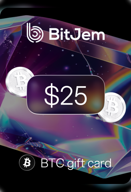 BitJem Crypto Gift Card Bitcoin 25 USD - BitJem Key