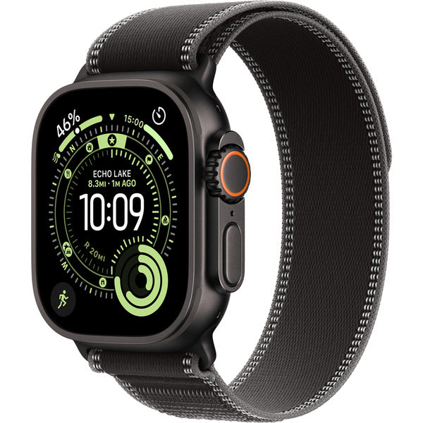 Apple Watch noir, 49 mm, Trail Loop noir/kohlegrau M/L, bracelet / boîtier titane, Cellular - Apple - vue 2