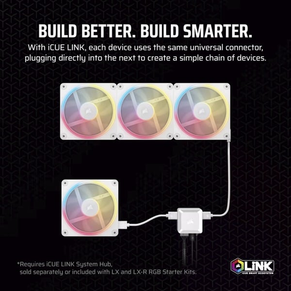 Corsair iCUE LINK LX140-R RGB PWM Reverse, Gehäuselüfter - Corsair - vue 7