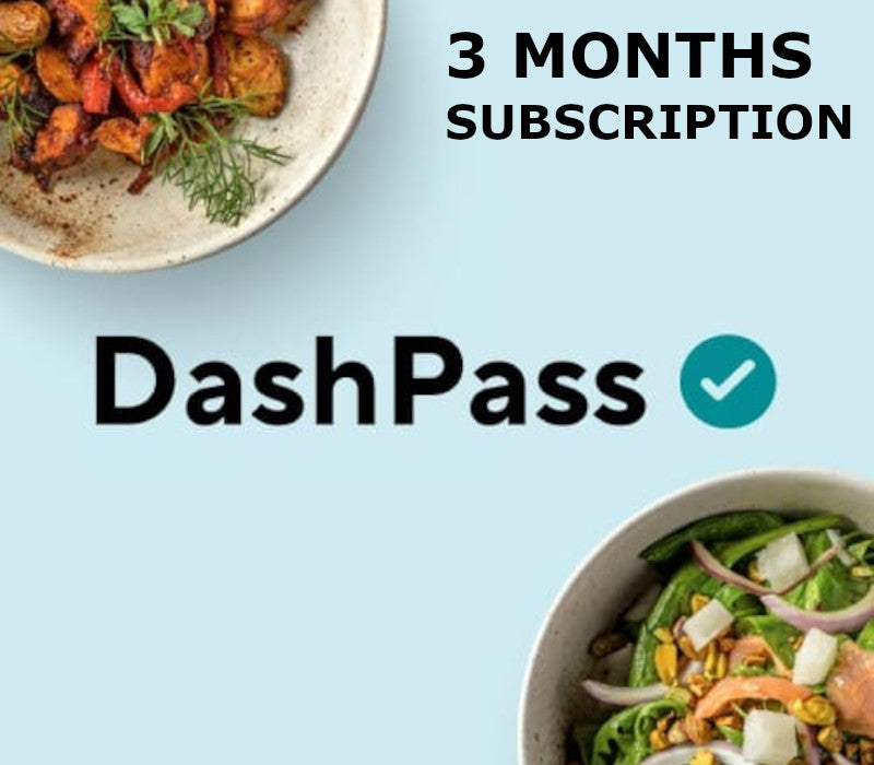 DoorDash DashPass 3 Months Subscription Card