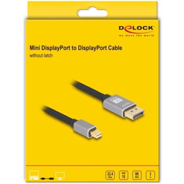 DeLOCK câble Mini DisplayPort > DisplayPort 1.4, 8K avec HDR - DeLOCK - vue 3