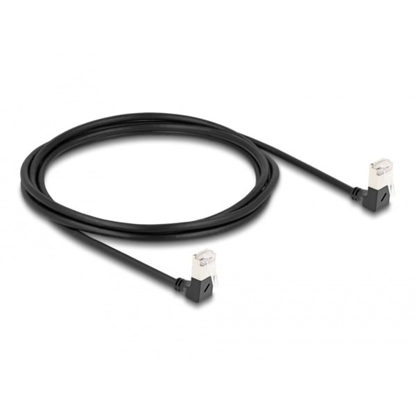 DeLOCK Patchkabel RJ-45 Cat.6a S/FTP, Slim 90° gewinkelt - DeLOCK - vue 3