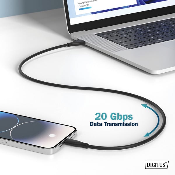 Digitus USB4 Gen 2x2 Silikon-Anschlusskabel USB-C > USB-C - Digitus - vue 8