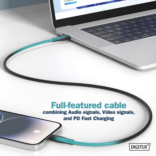 Digitus USB4 Gen 3x2 Silikon-Anschlusskabel USB-C > USB-C - Digitus - vue 12